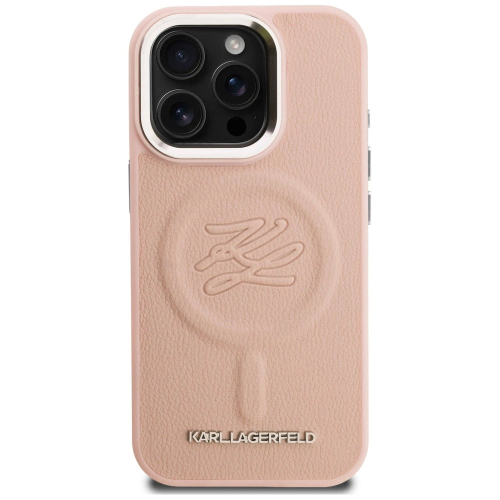 Etui Karl Lagerfeld Initial & Metal Logo na iPhone 16 Pro Max - różowe – zdjęcie 3