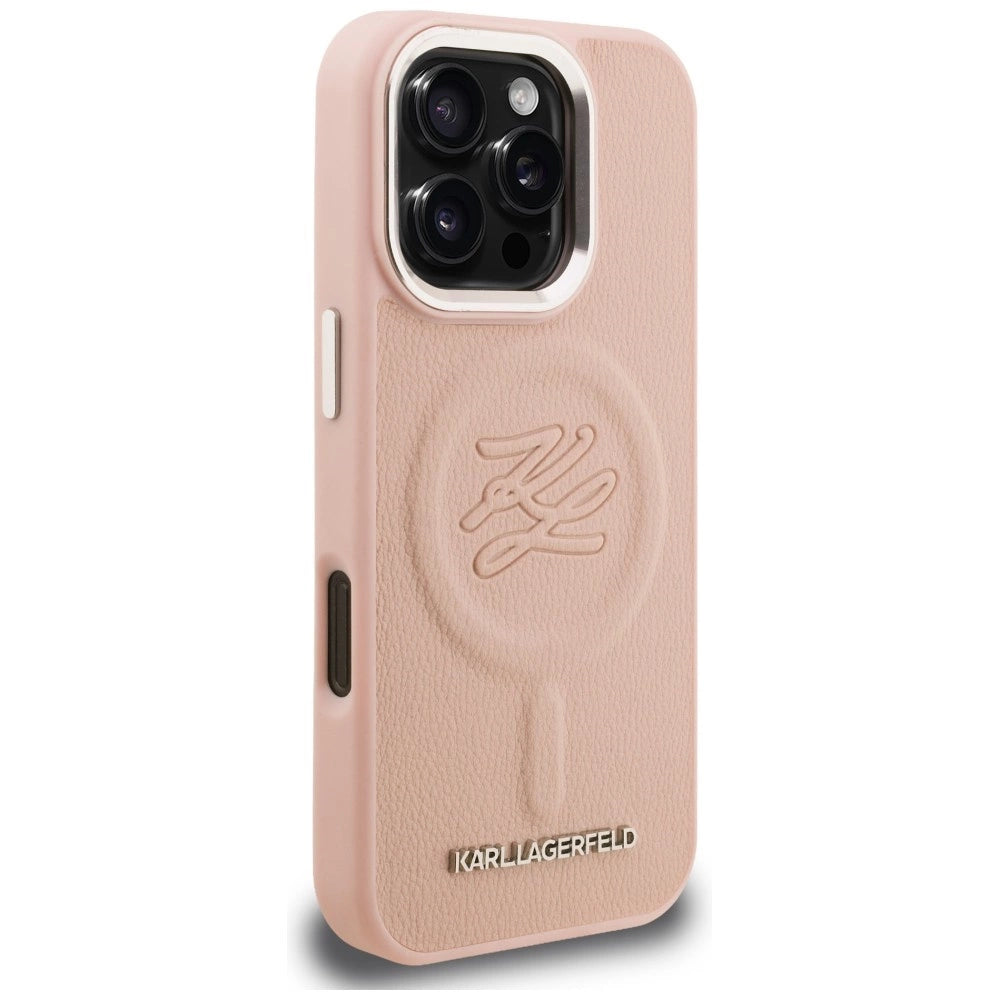 Etui Karl Lagerfeld Initial & Metal Logo na iPhone 16 Pro Max - różowe – zdjęcie 4