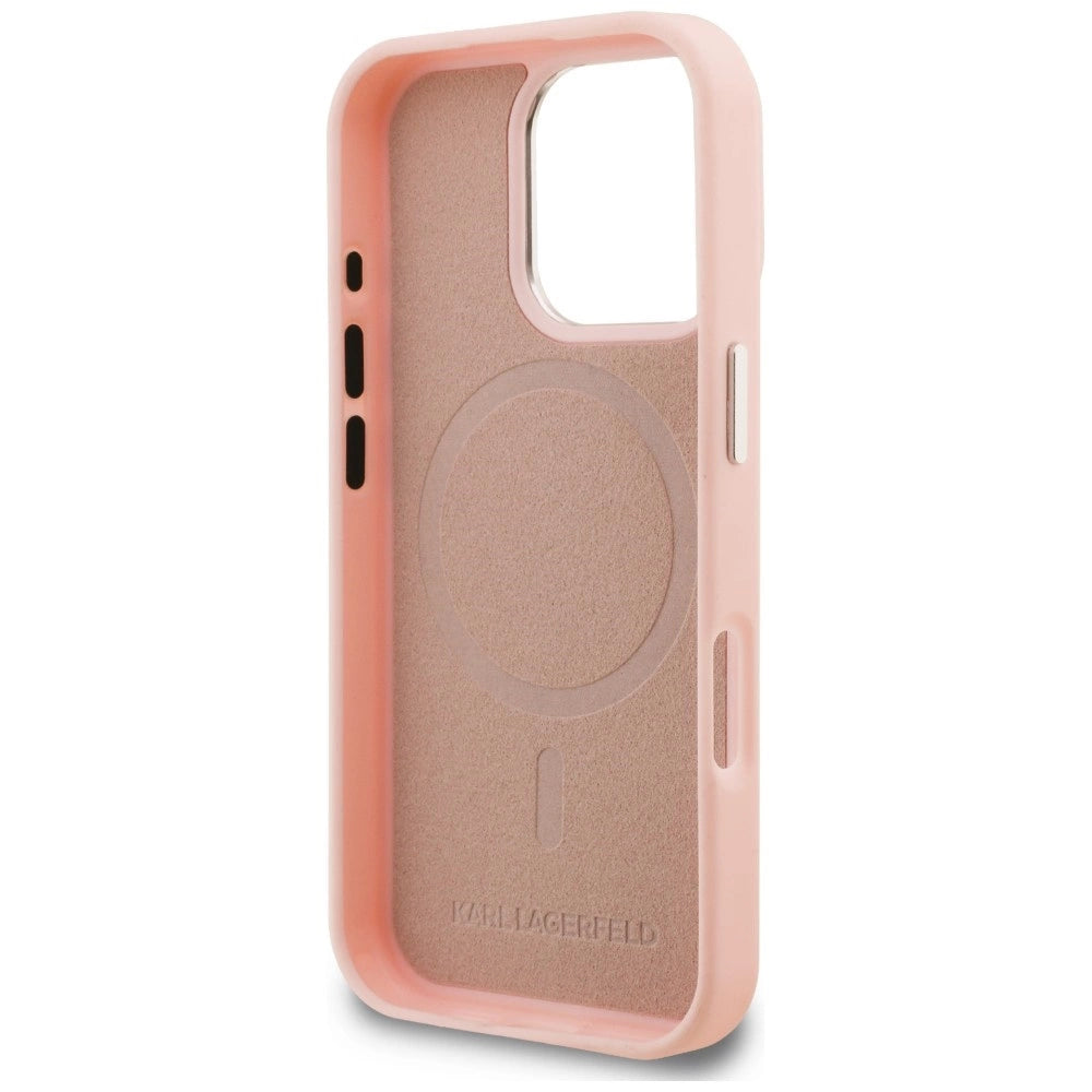 Etui Karl Lagerfeld Initial & Metal Logo na iPhone 16 Pro Max - różowe – zdjęcie 7