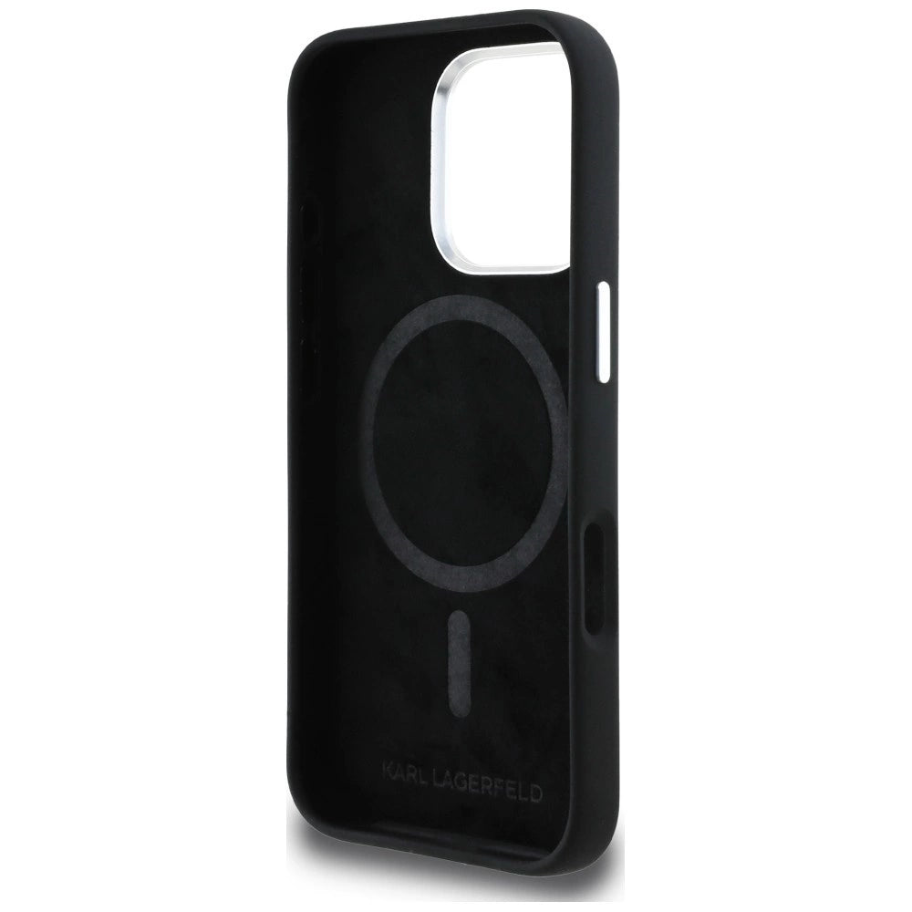 Etui Karl Lagerfeld Silicone Heart Sign Logo na iPhone 16 Pro Max - czarne – zdjęcie 7