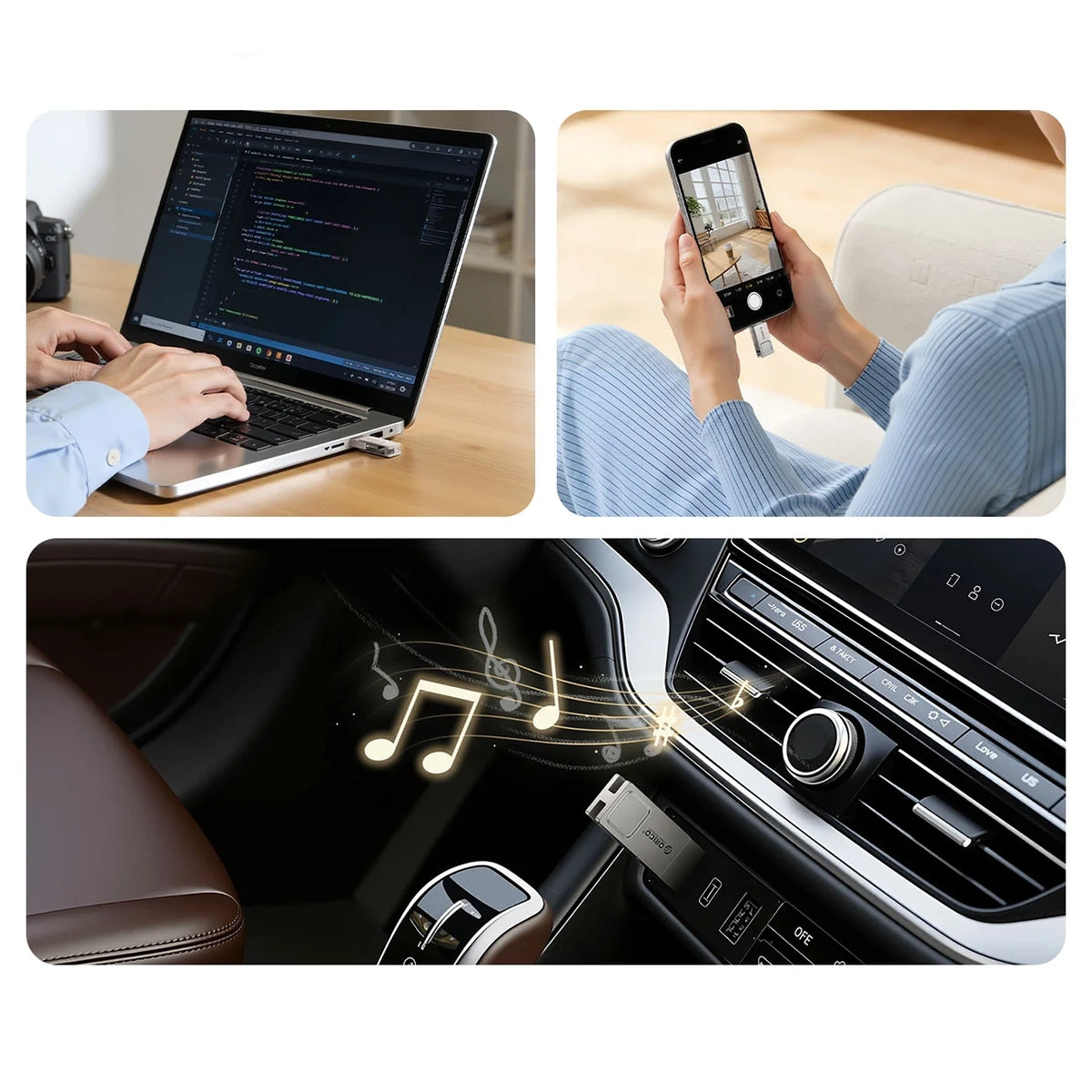 Pendrive Orico U301 128 GB USB-A USB-C USB 3.2 Gen 1 - srebrny – zdjęcie 8