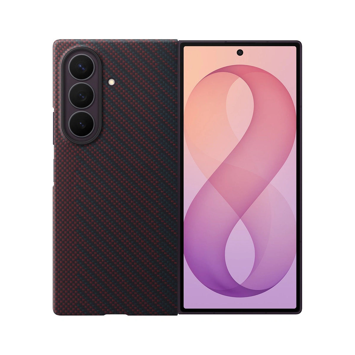 Etui Samsung Carbon Magnet Case do Samsung Galaxy Z Fold 8 - czerwone