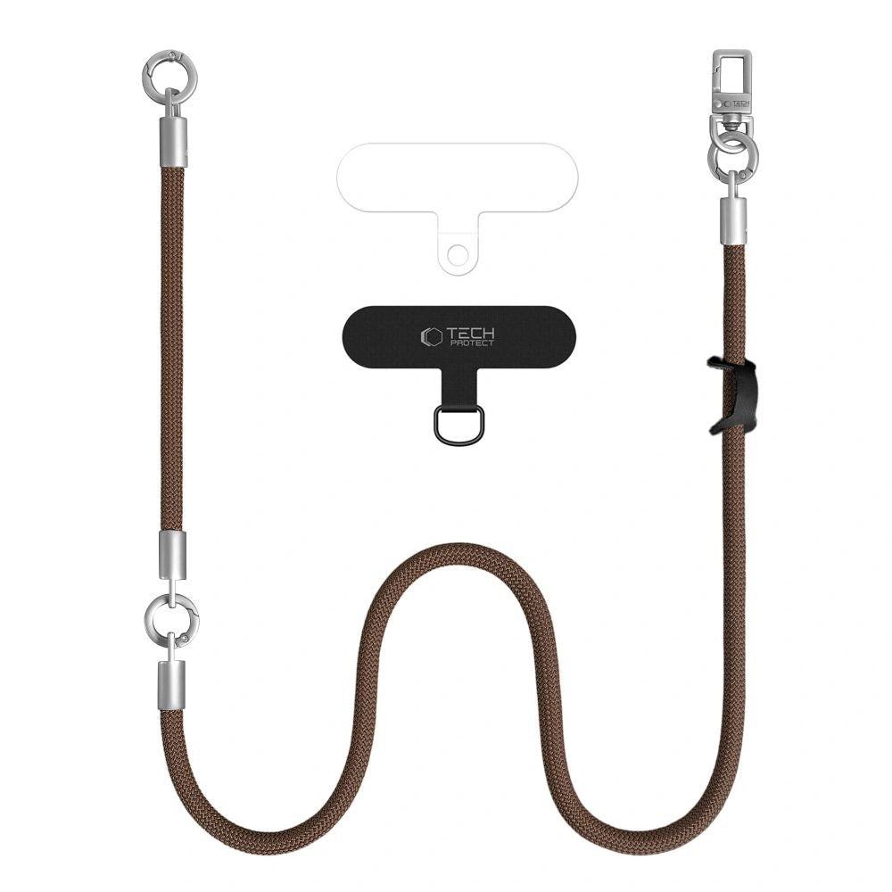 Smycz do telefonu Tech-Protect na nadgarstek (31 cm) - brązowo-tytanowa – zdjęcie 2
