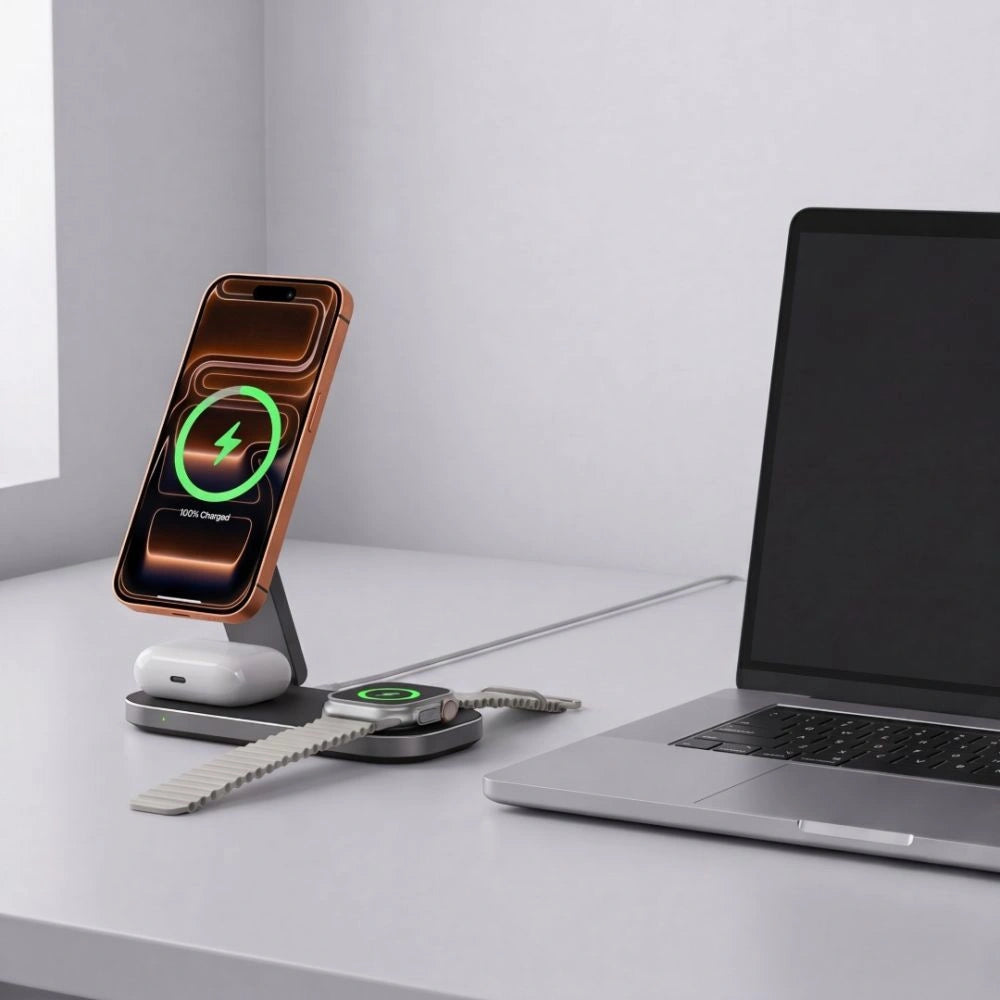 Ładowarka indukcyjna Tech-Protect A52 3in1 MagSafe 25W QI2.2 - czarna – zdjęcie 8