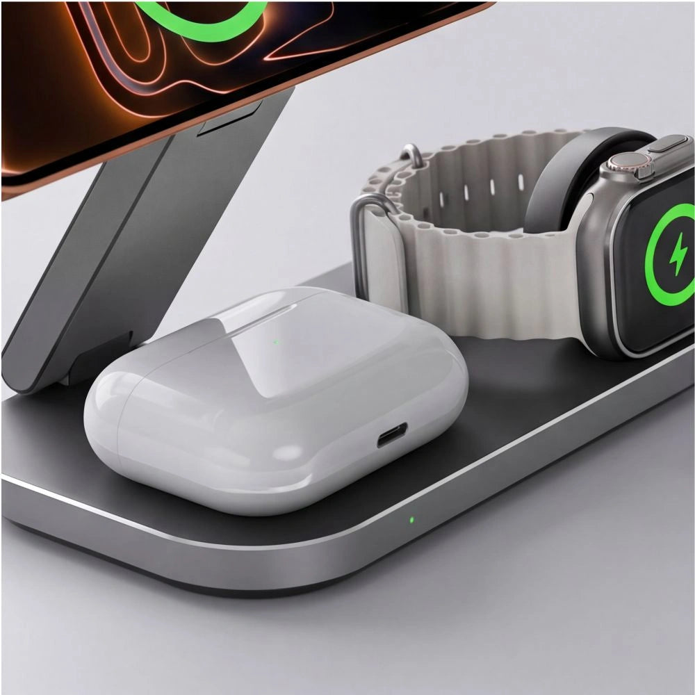 Ładowarka indukcyjna Tech-Protect A52 3in1 MagSafe 25W QI2.2 - czarna – zdjęcie 9