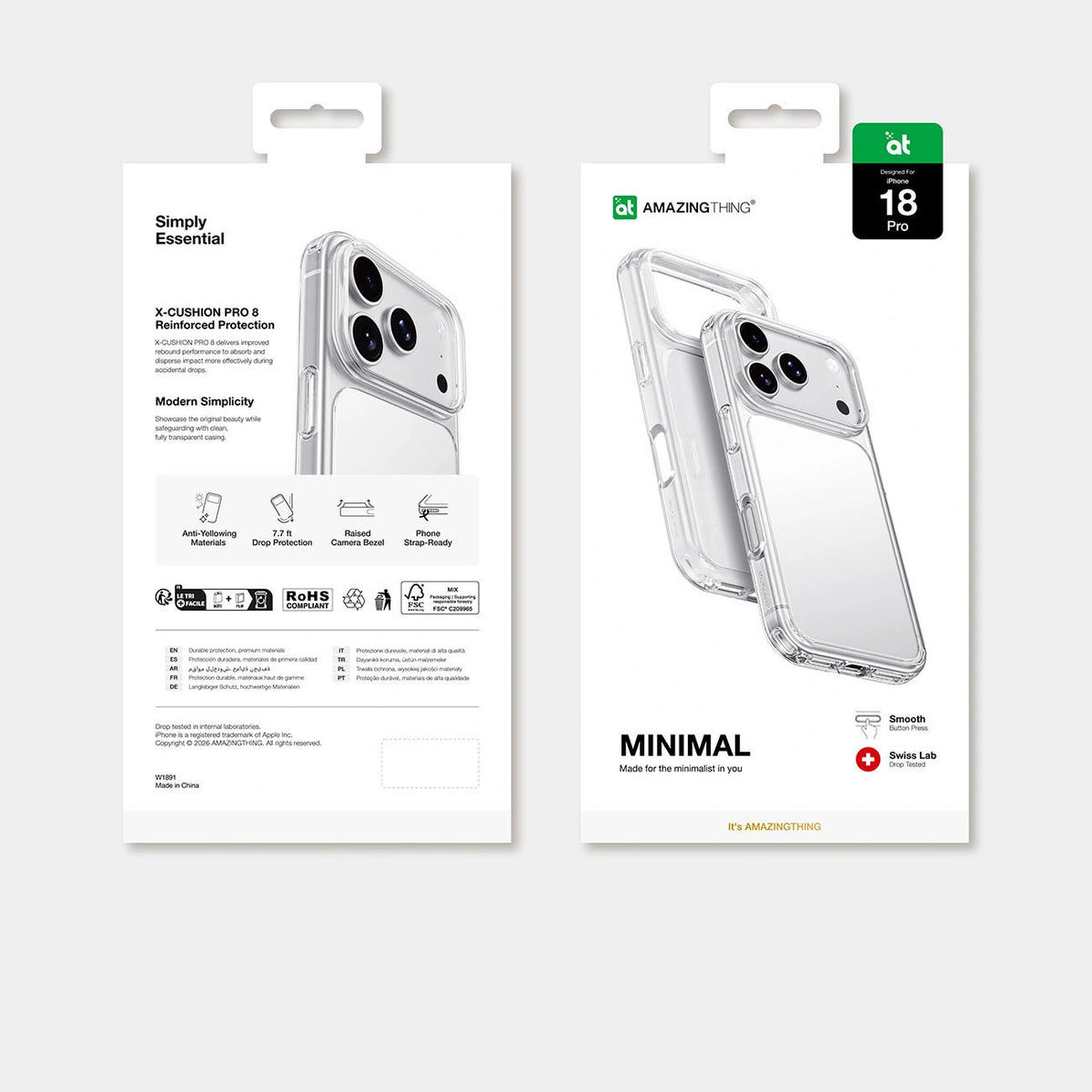 Etui AMAZINGTHING Minimal Drop Proof Case na iPhone 18 Pro - przezroczyste – zdjęcie 8