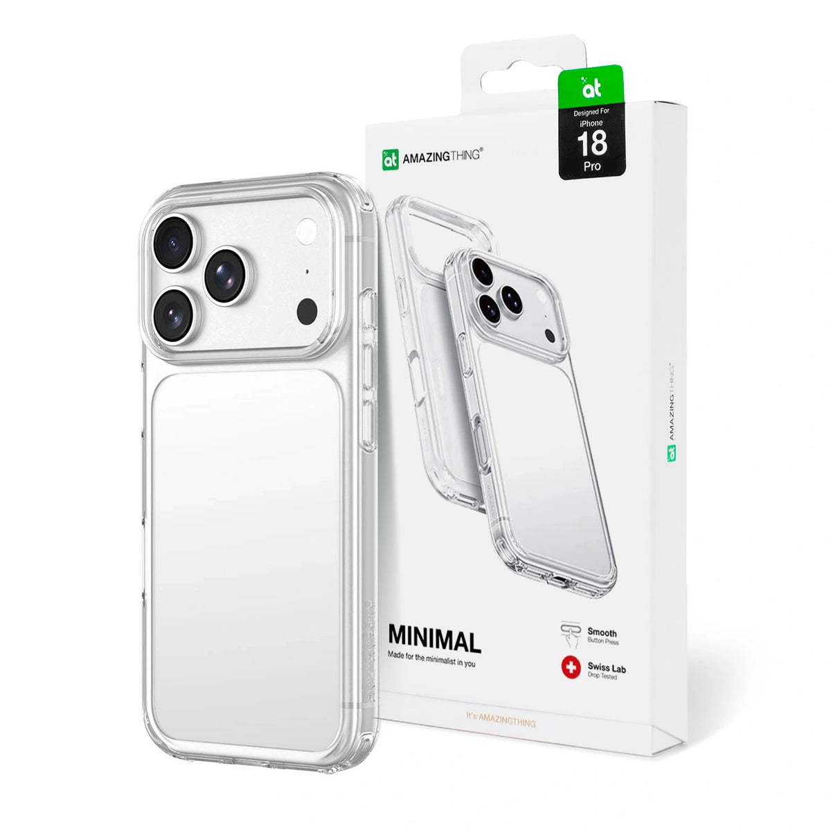 Etui AMAZINGTHING Minimal Drop Proof Case na iPhone 18 Pro - przezroczyste