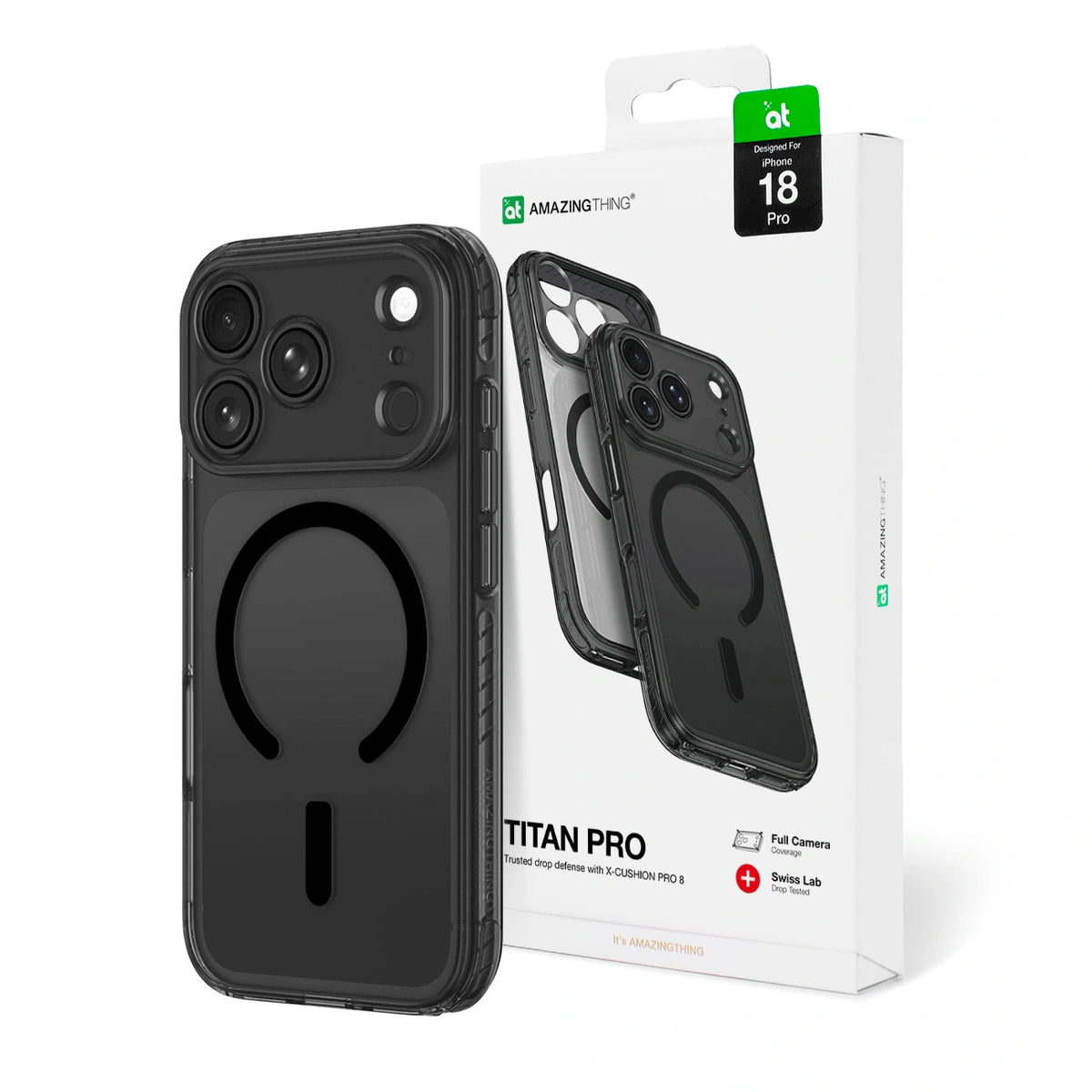 Etui AMAZINGTHING Titan Pro Lens na smycz kompatybilne z MagSafe - czarne
