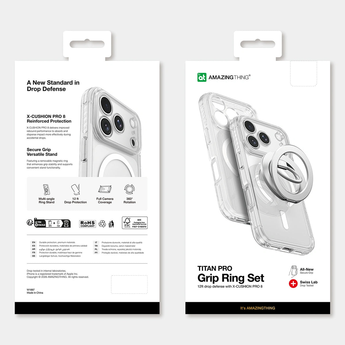 Etui AMAZINGTHING Titan Pro Lens Ring Set na iPhone 18 Pro - przezroczyste – zdjęcie 7