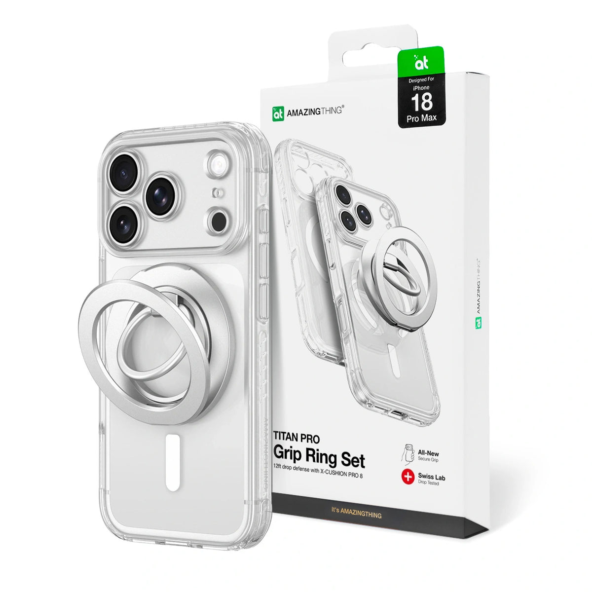 Etui AMAZINGTHING Titan Pro Lens Ring Set na iPhone 18 Pro Max z osłoną aparatu i ringiem magnetycznym