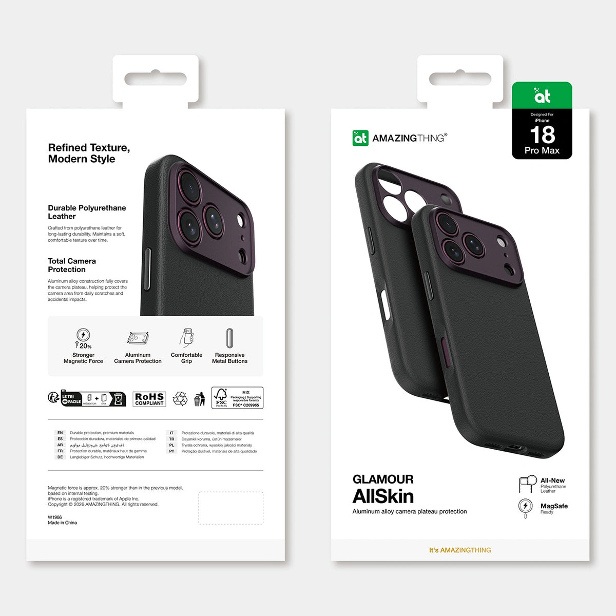 Etui AMAZINGTHING Glamour AllSkin na iPhone 18 Pro Max z - fioletowe – zdjęcie 8