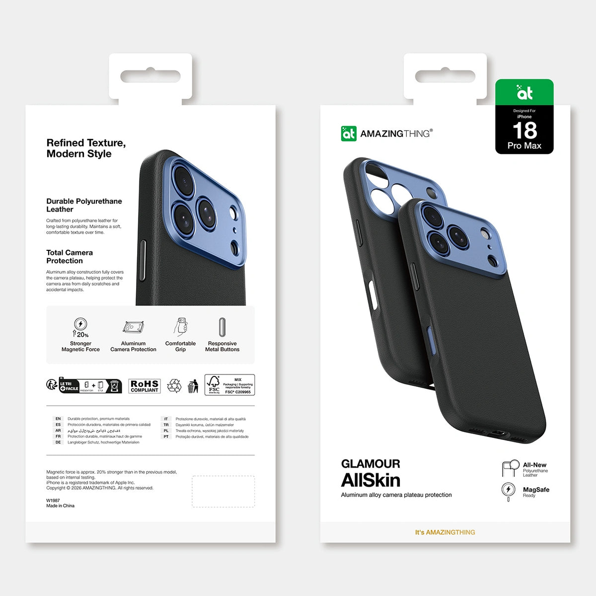Etui AMAZINGTHING Glamour AllSkin na iPhone 18 Pro Max z - niebieskie – zdjęcie 8