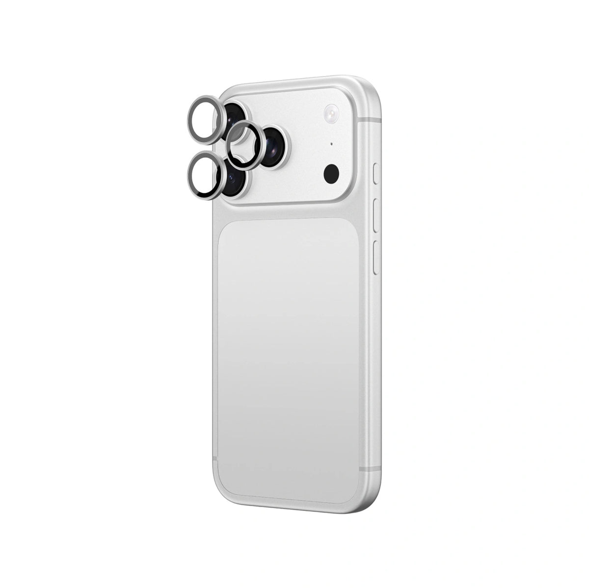 Szkło szafirowe na obiektyw na iPhone 18 Pro / 18 Pro Max - srebrne – zdjęcie 3