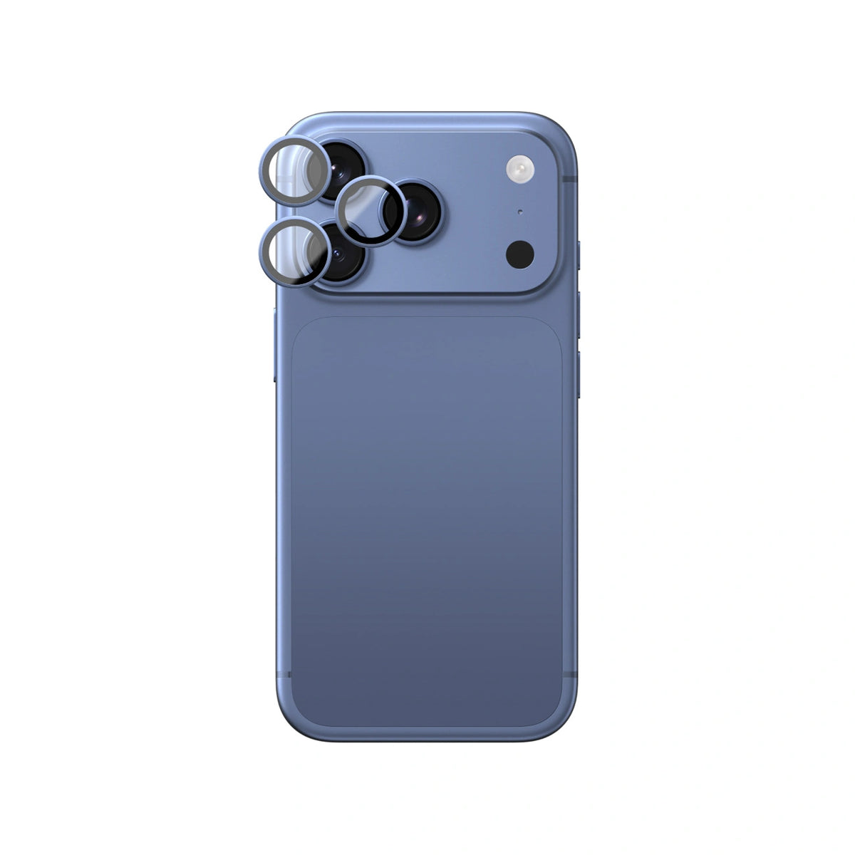 Szkło szafirowe na obiektyw na iPhone 18 Pro / 18 Pro Max - niebieskie