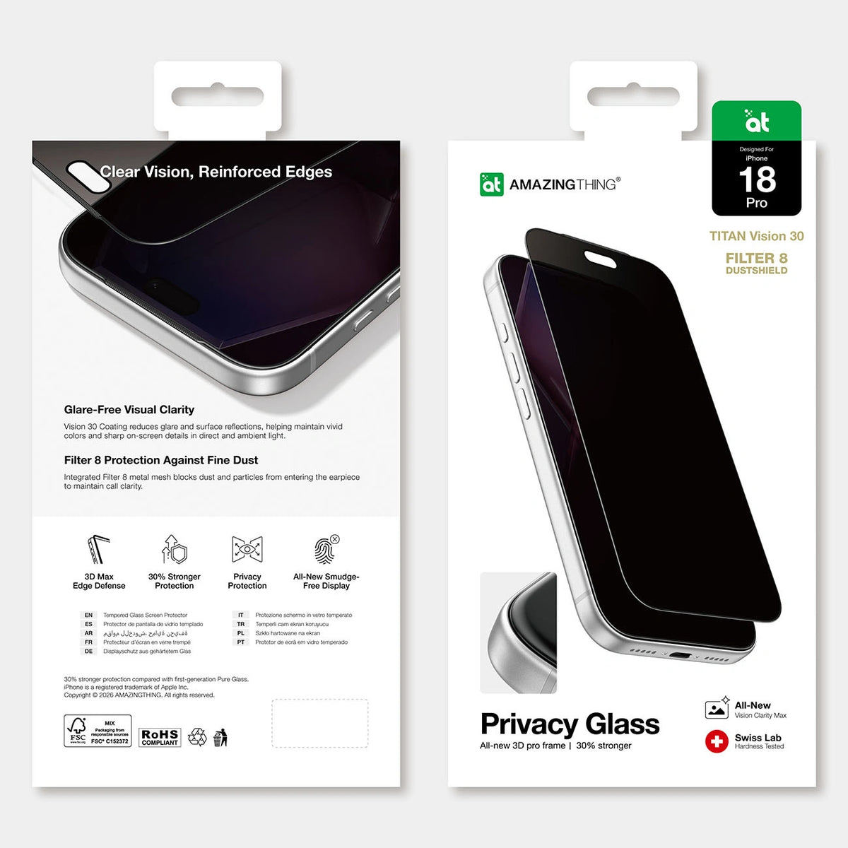 Szkło prywatyzujące AMAZINGTHING Titan Vision 30 Privacy na iPhone 18 Pro – zdjęcie 8
