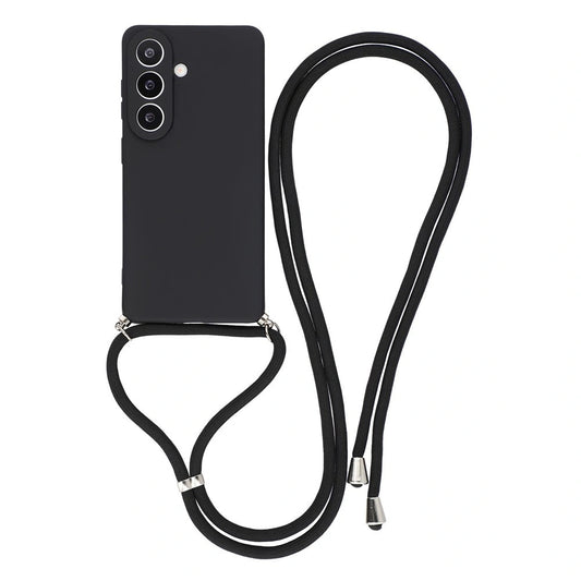 Etui na Samsung Galaxy A37 5G z wyściółką z włókna i paskiem crossbody