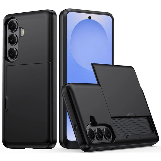 Etui AMORUS na Samsung Galaxy A37 5G z przesuwanym na karty - czarne