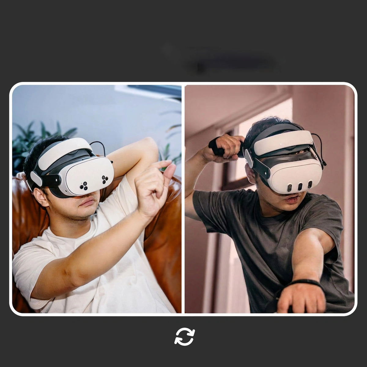 Pasek na głowę BoboVR M3 Pro+ z akumulatorem do Meta Quest 3 / 3S - biały – zdjęcie 3