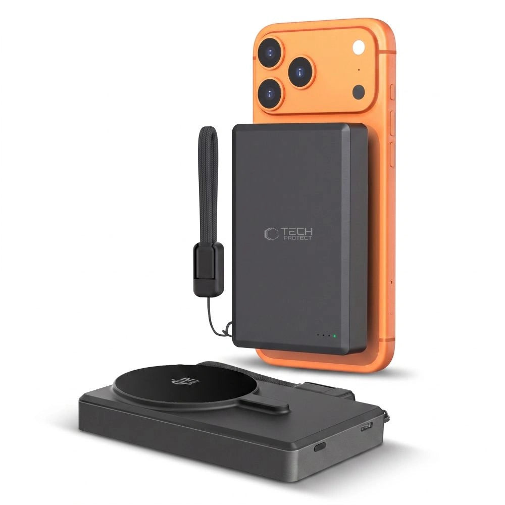 Power bank Tech-Protect PB40 LifeMag 10000MAH 25W QI2.2 + kabel - czarny – zdjęcie 2