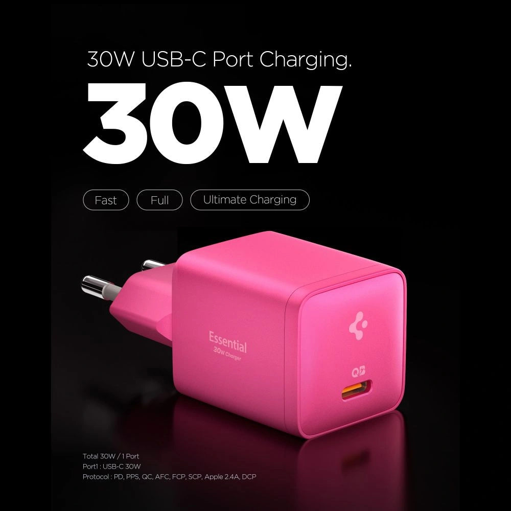 Ładowarka sieciowa Spigen Essential EE301EU 1-Port 30W - różowa – zdjęcie 2