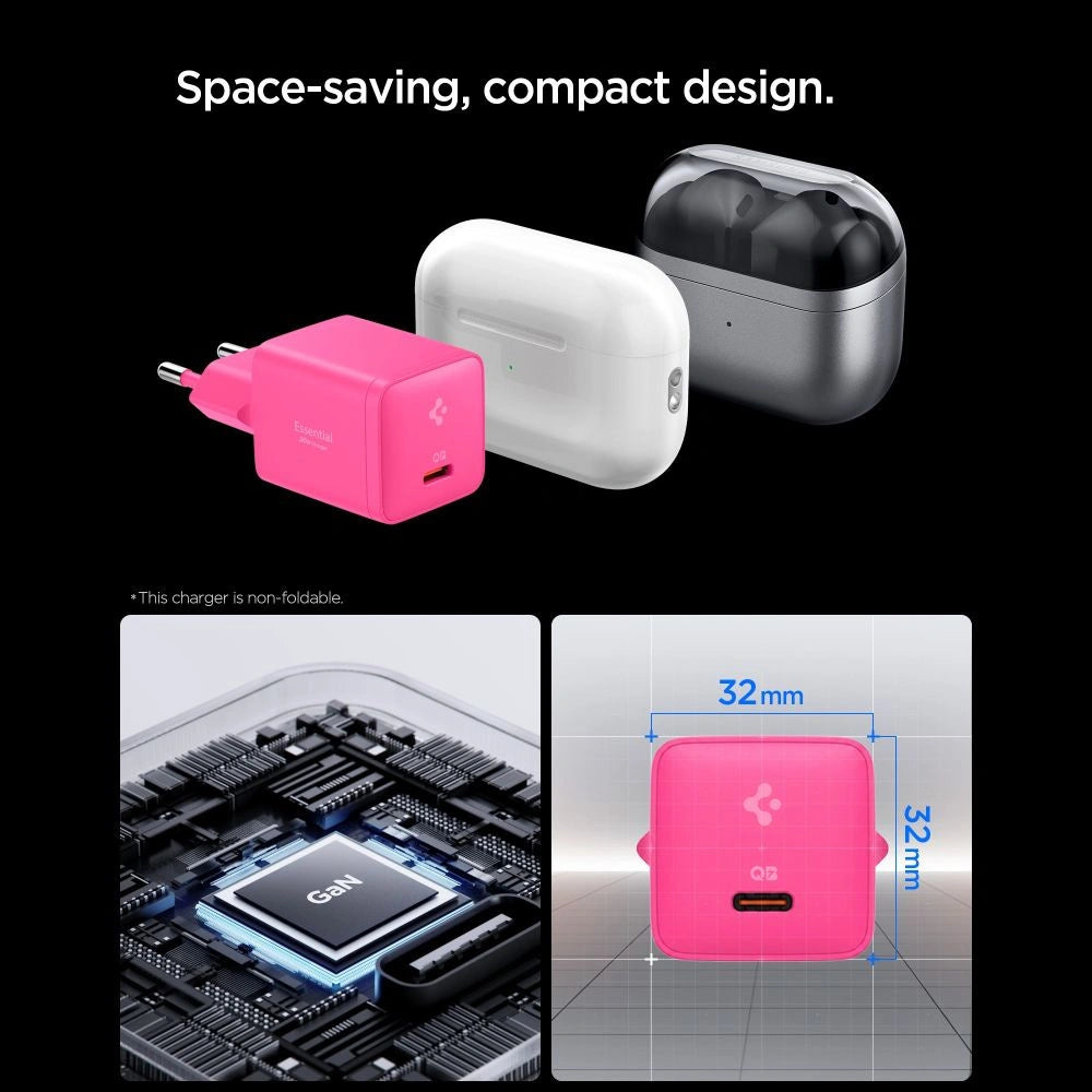 Ładowarka sieciowa Spigen Essential EE301EU 1-Port 30W - różowa – zdjęcie 4