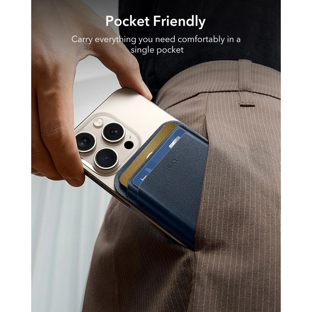 Portfel magnetyczny ESR Classic RFID Magnetic na telefon - granatowy – zdjęcie 6