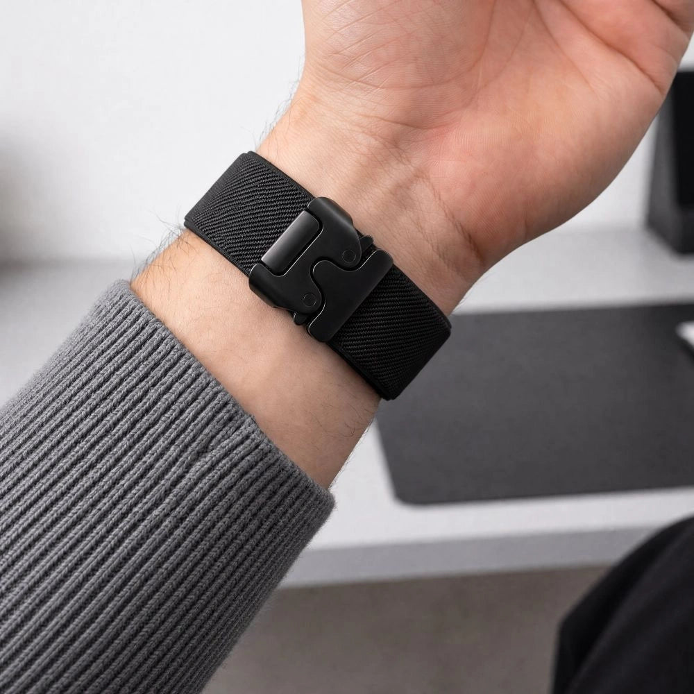 Pasek Tech-Protect Nylon na Samsung Galaxy Watch 40 / 44 / 46 mm - czarny – zdjęcie 6