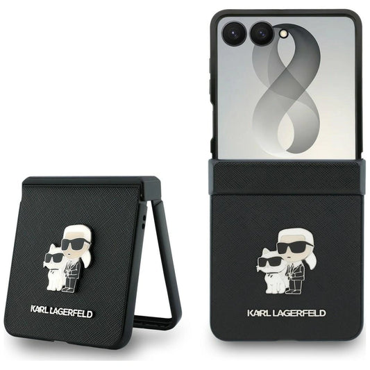 Etui Karl Lagerfeld Karl&Choupette na Samsung Galaxy Z Flip 8 - czarne
