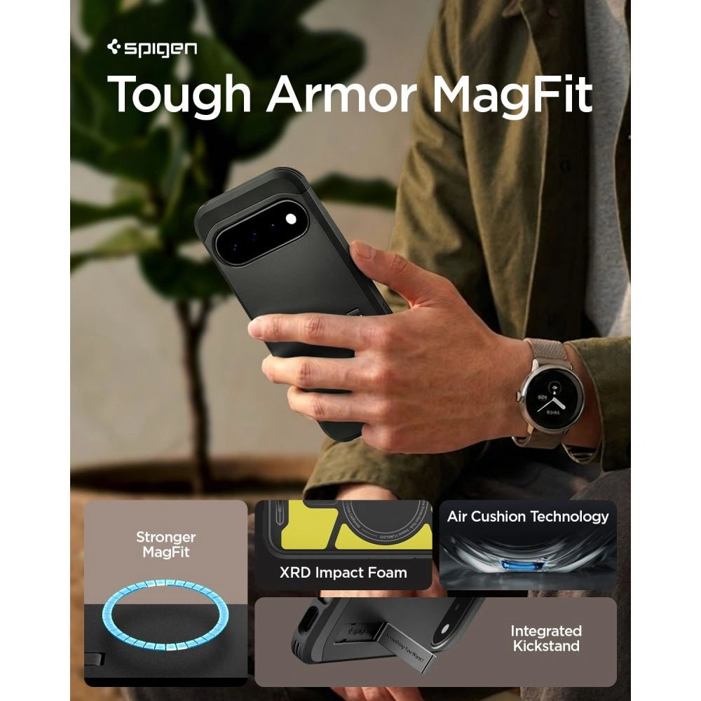 Etui Spigen Tough Armor Mag MagSafe na Google Pixel 11 - czarne – zdjęcie 9