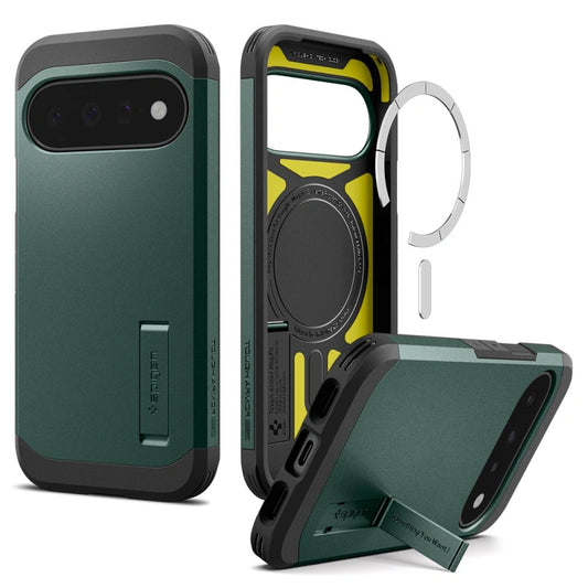 Etui Spigen Tough Armor Mag MagSafe na Google Pixel 11 - ciemnozielone