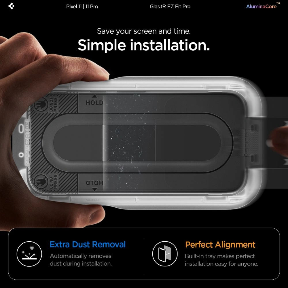 Szkło hartowane Spigen Glas.tR EZ Fit Pro na Google Pixel 11 / 11 Pro – zdjęcie 10