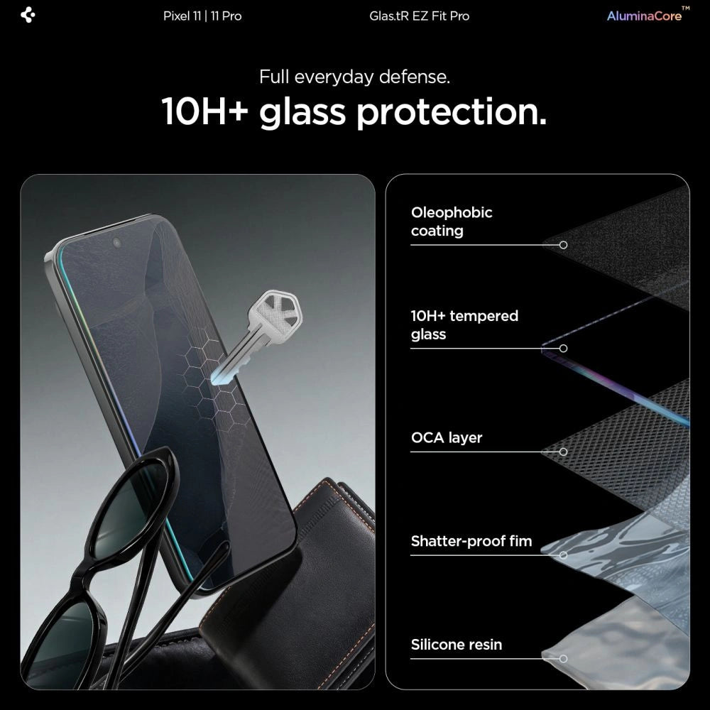 Szkło hartowane Spigen Glas.tR EZ Fit Pro na Google Pixel 11 / 11 Pro – zdjęcie 8