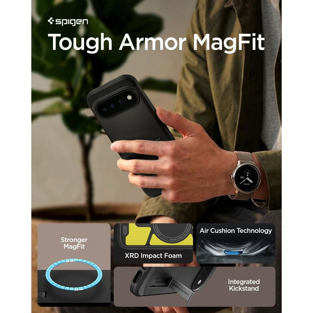 Etui Spigen Tough Armor Mag MagSafe na Google Pixel 11 Pro - czarne – zdjęcie 9