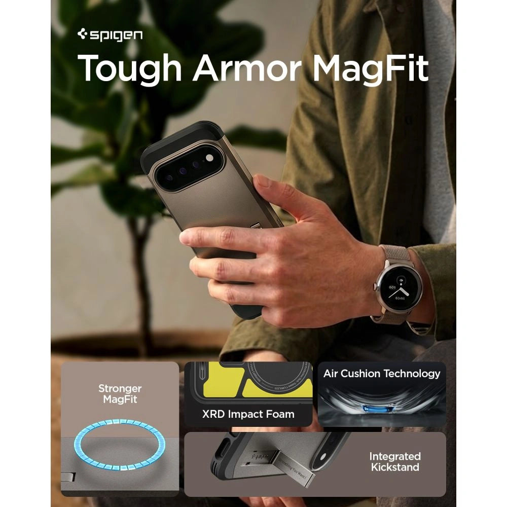 Etui Spigen Tough Armor Mag MagSafe na Google Pixel 11 Pro - ciemnoszare – zdjęcie 9