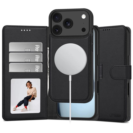 Etui Tech-Protect Wallet MagSafe na iPhone 17 Pro / 18 Pro - czarne matowe
