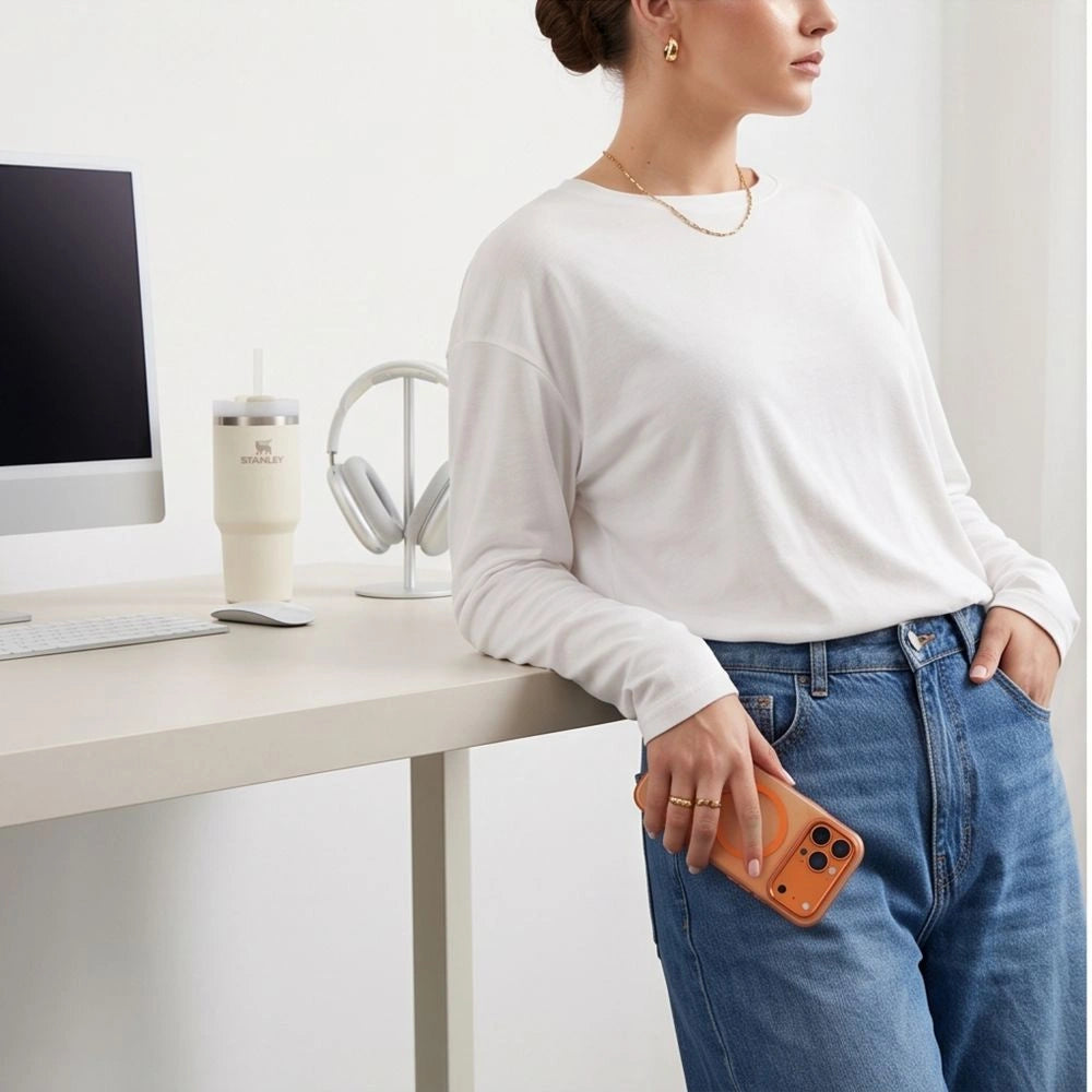 Etui Tech-Protect na iPhone 17 Pro Max / 18 Pro Max - pomarańczowe matowe – zdjęcie 8