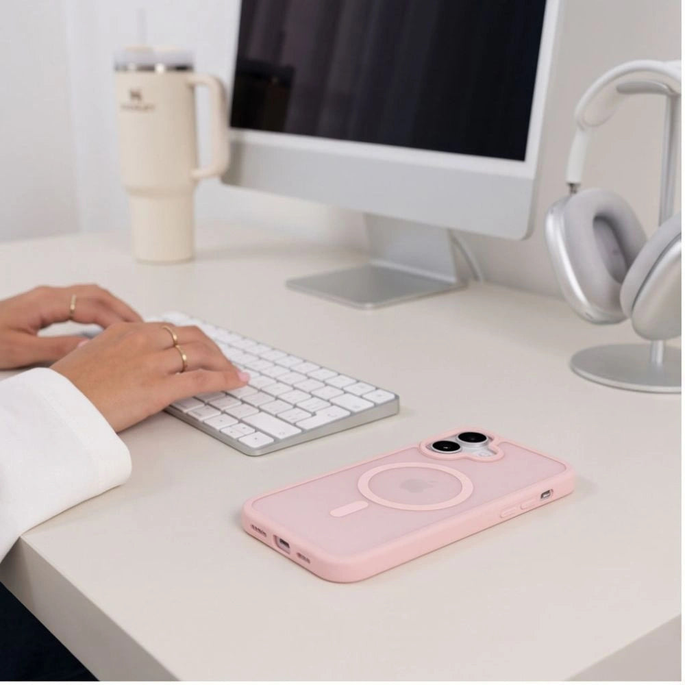 Etui Tech-Protect BasicMag MagSafe na iPhone 17 - różowe matowe – zdjęcie 5