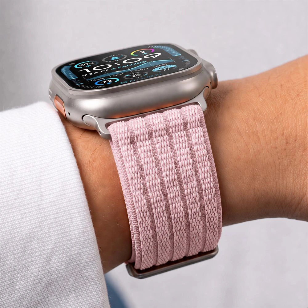Pasek Tech-Protect Nylon na Apple Watch 44 / 45 / 46 / 49 mm - jasnorózowy – zdjęcie 8