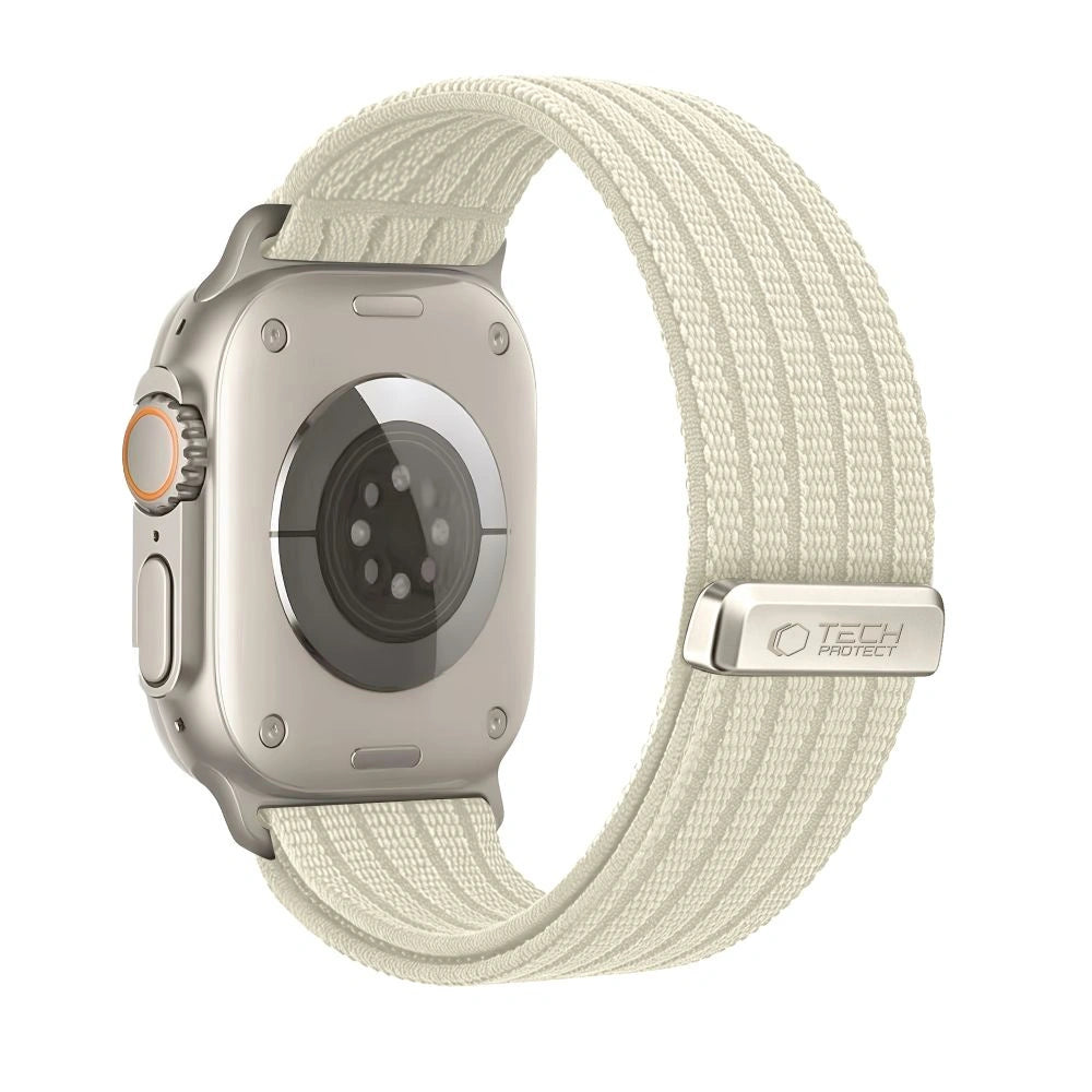 Pasek Tech-Protect Nylon Sport na Apple Watch 44 / 45 / 46 / 49 mm - beżowy – zdjęcie 2