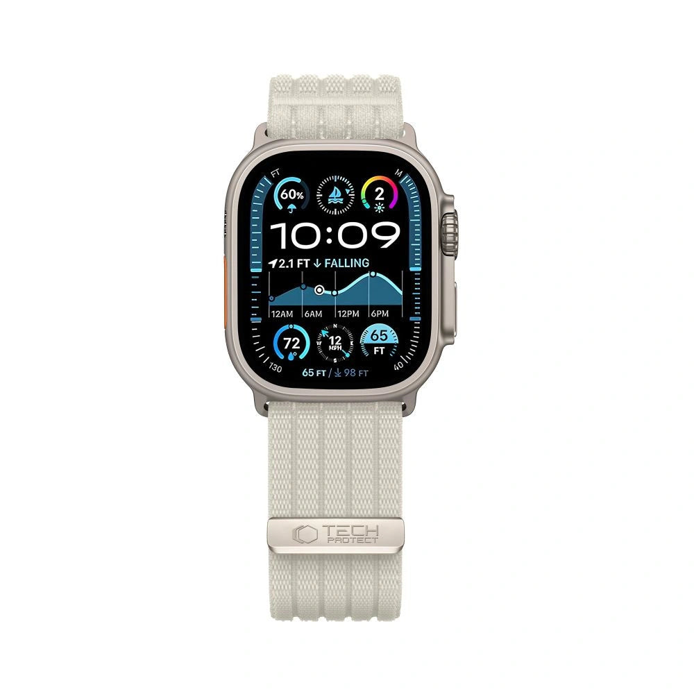 Pasek Tech-Protect Nylon Sport na Apple Watch 44 / 45 / 46 / 49 mm - beżowy – zdjęcie 3