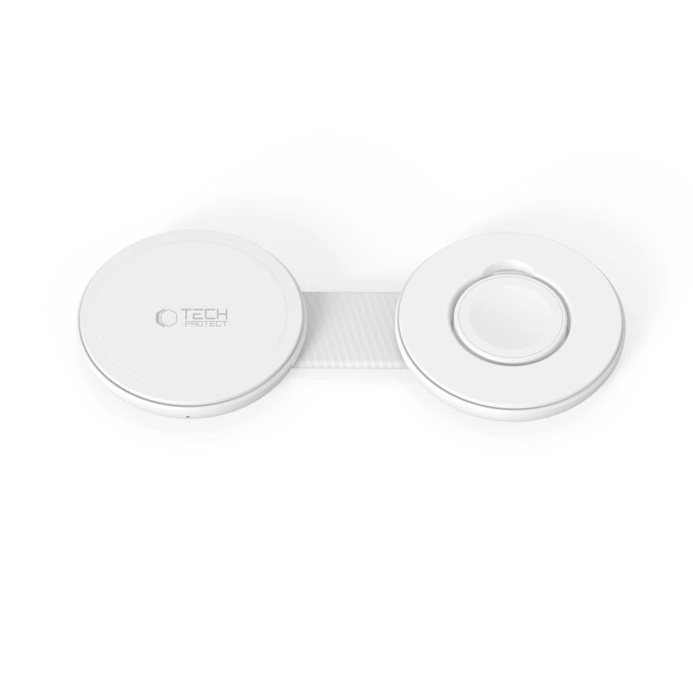 Ładowarka bezprzewodowa Tech-Protect A55 2in1 MagSafe 25W QI2.2 + - biała – zdjęcie 4