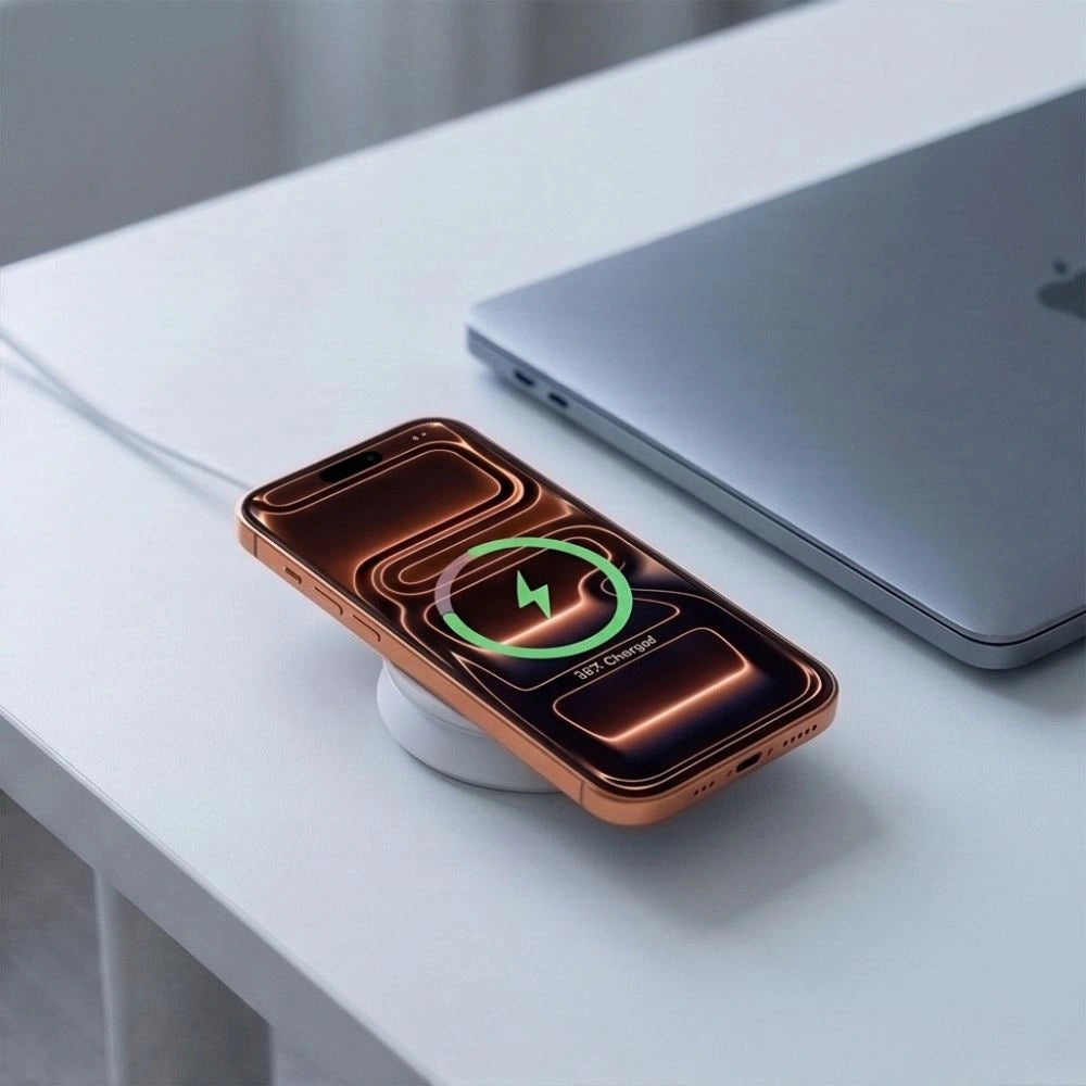 Ładowarka bezprzewodowa Tech-Protect A55 2in1 MagSafe 25W QI2.2 + - biała – zdjęcie 8