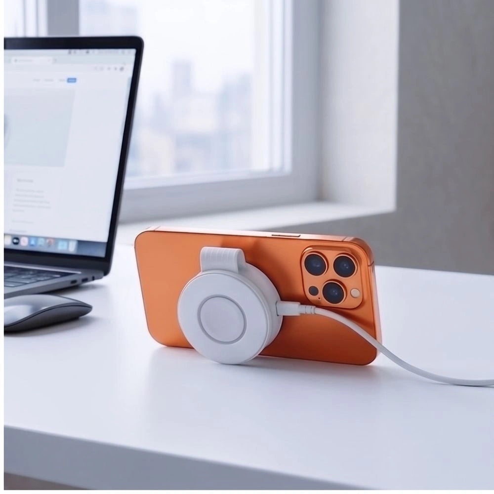 Ładowarka bezprzewodowa Tech-Protect A55 2in1 MagSafe 25W QI2.2 + - biała – zdjęcie 9