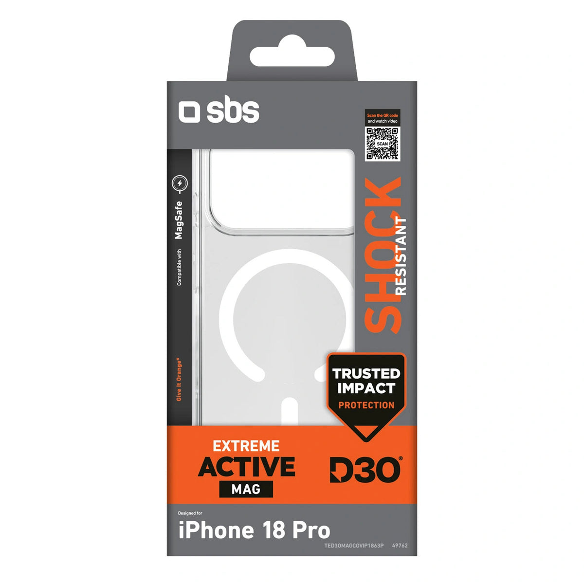 Etui SBS D3O Active na iPhone 18 Pro / 17 Pro kompatybilne z MagSafe – zdjęcie 2