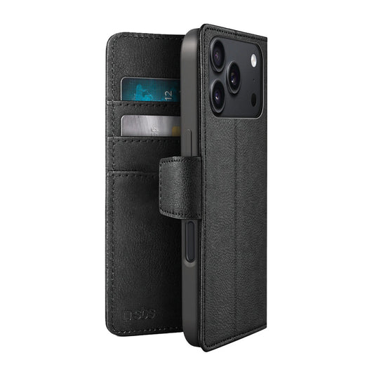 Etui SBS Wallet na iPhone 18 Pro Max z portfelem i podstawką - czarne