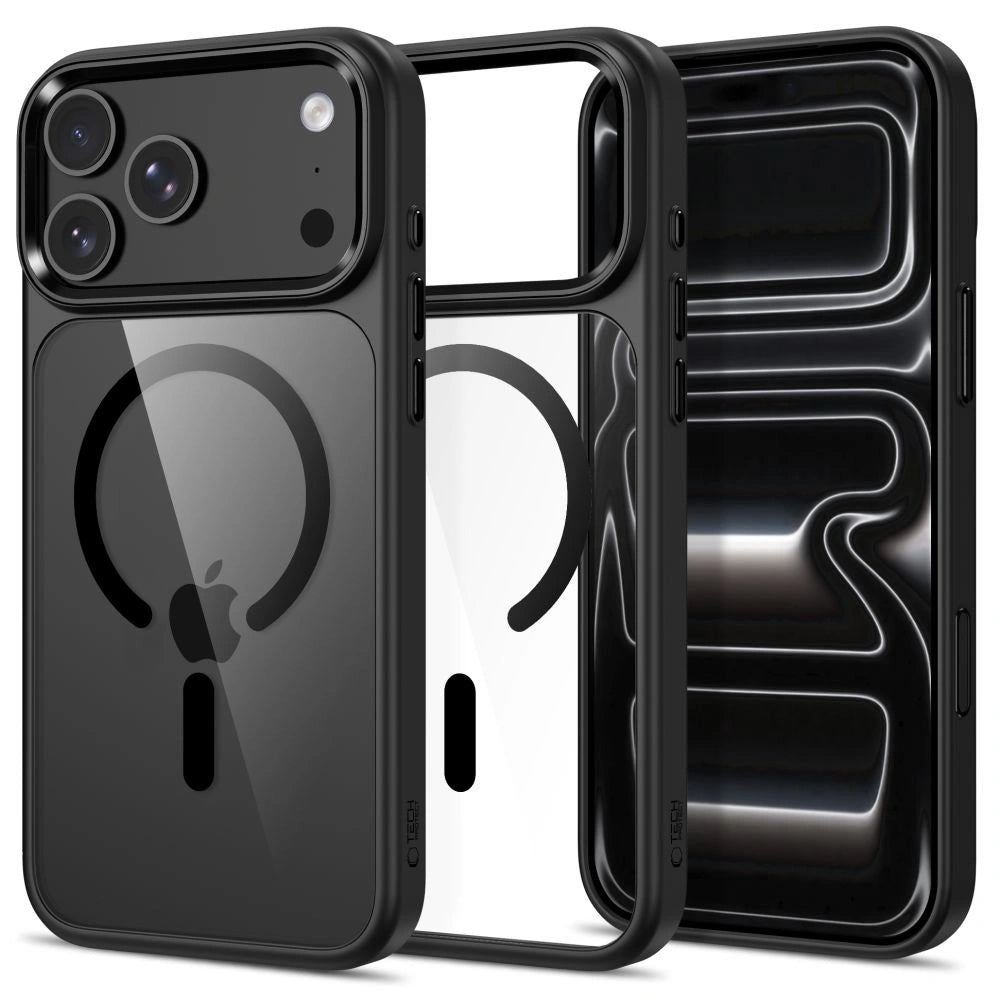 Etui Tech-Protect Magmat na iPhone 17 Pro / 18 Pro - przezroczysto-czarne