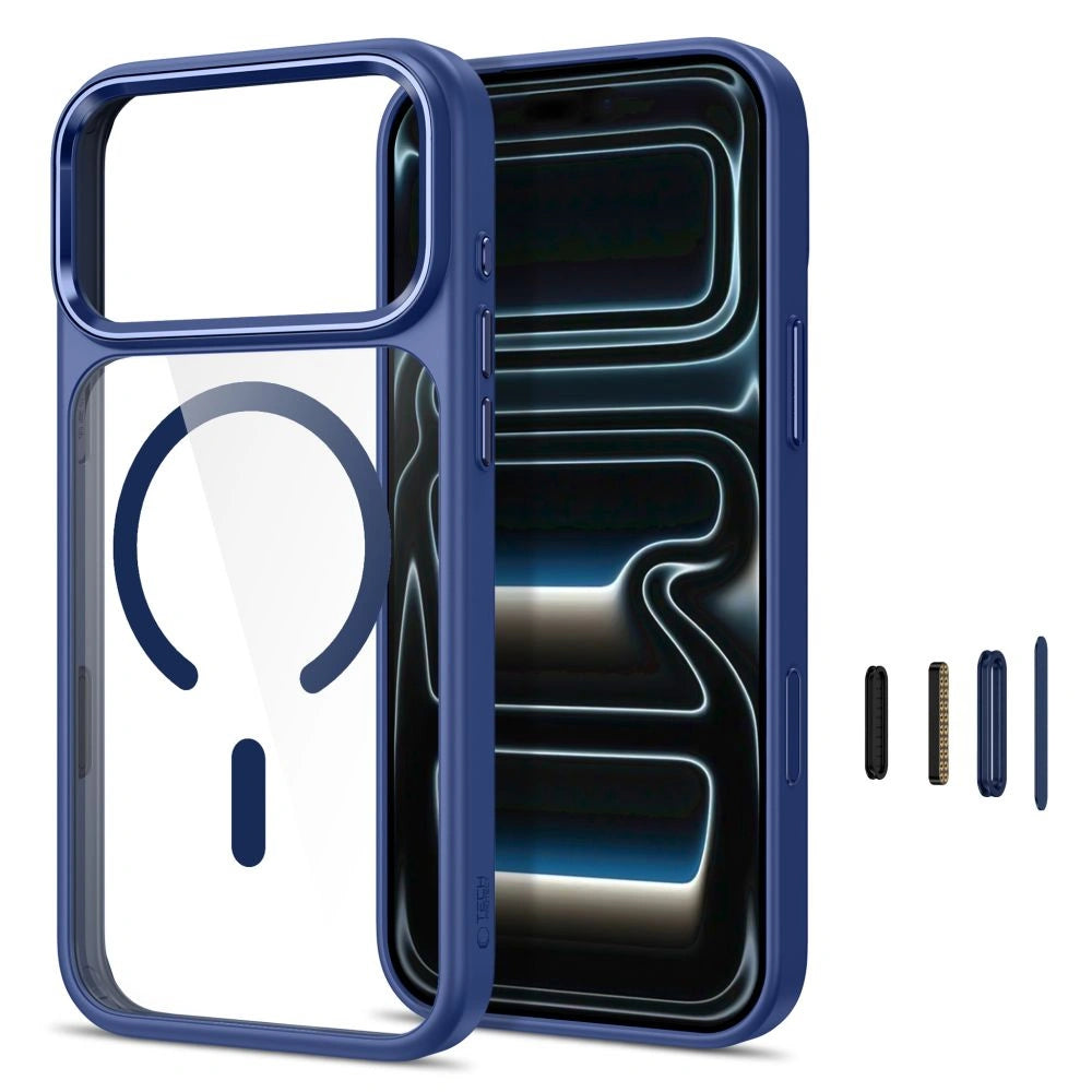 Etui Tech-Protect Magmat Magsafe CC na iPhone 17 Pro Max / 18 Pro Max - przezroczysto-granatowe – zdjęcie 2