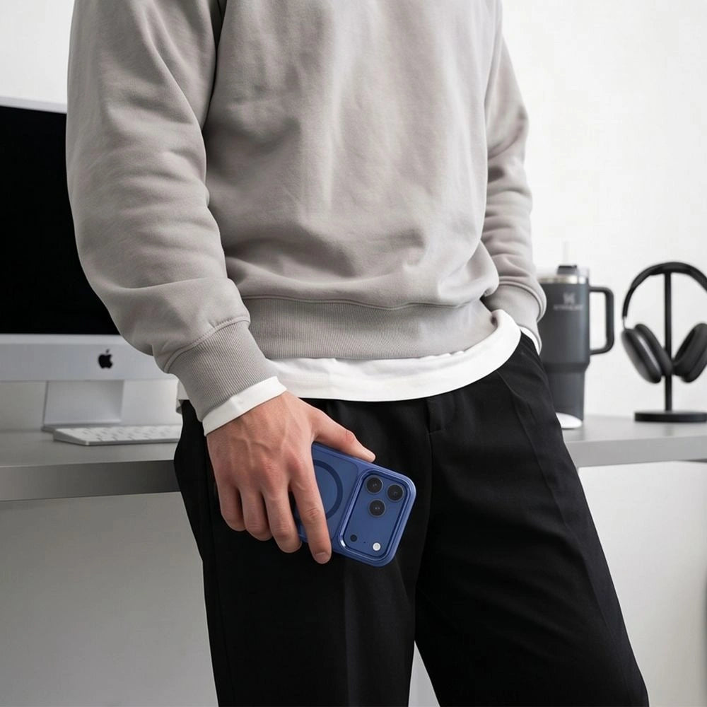Etui Tech-Protect Magmat Magsafe CC na iPhone 17 Pro Max / 18 Pro Max - przezroczysto-granatowe – zdjęcie 6