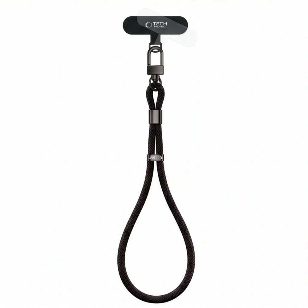 Smycz Tech-Protect C11S Rope Wrist Strap do telefonu - czarna – zdjęcie 2