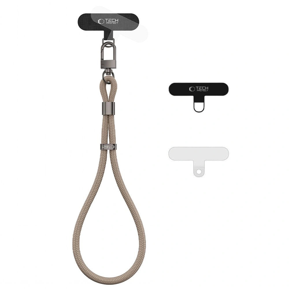Smycz Tech-Protect C11S Rope Wrist Strap do telefonu - beżowa